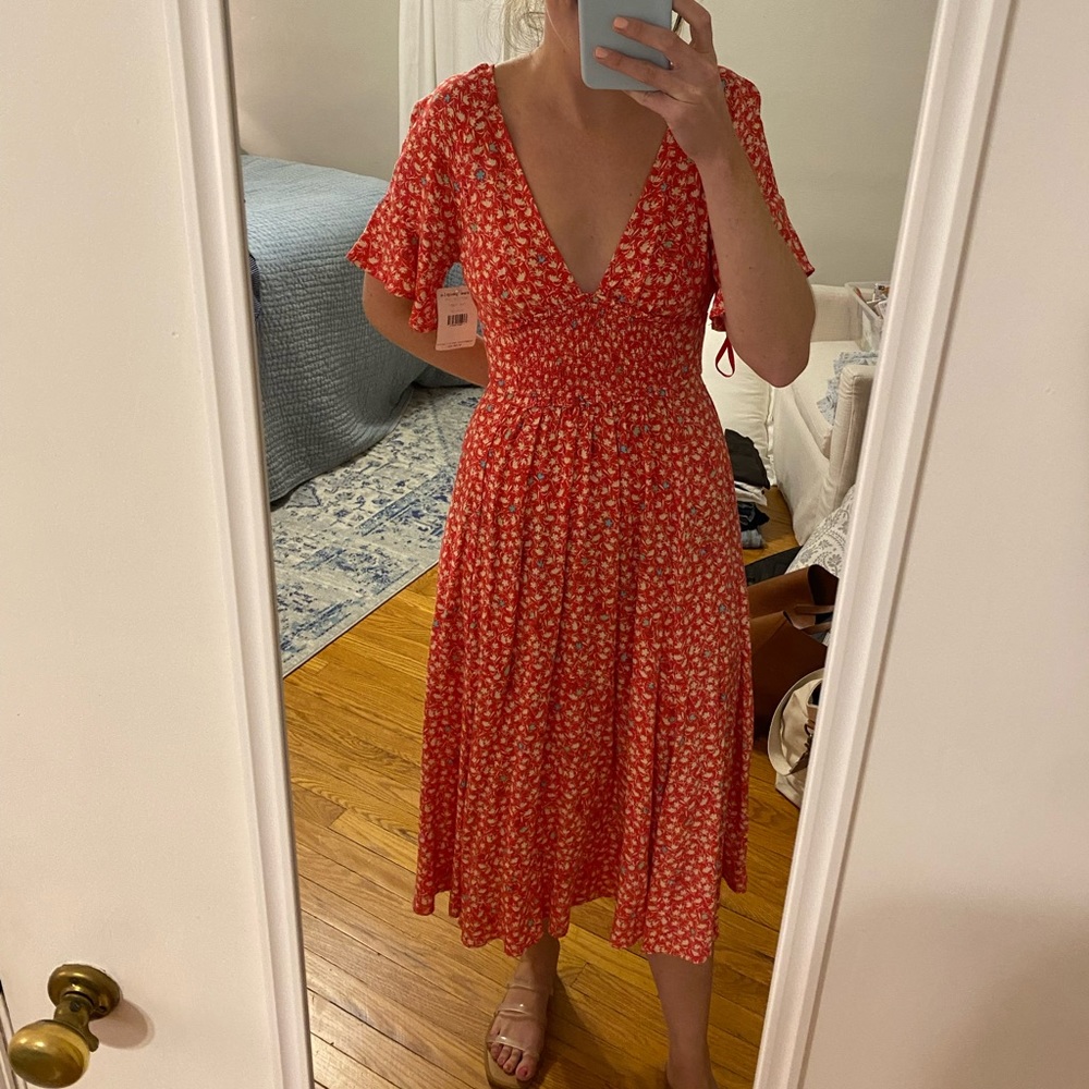 Fun, Free people, red dress!